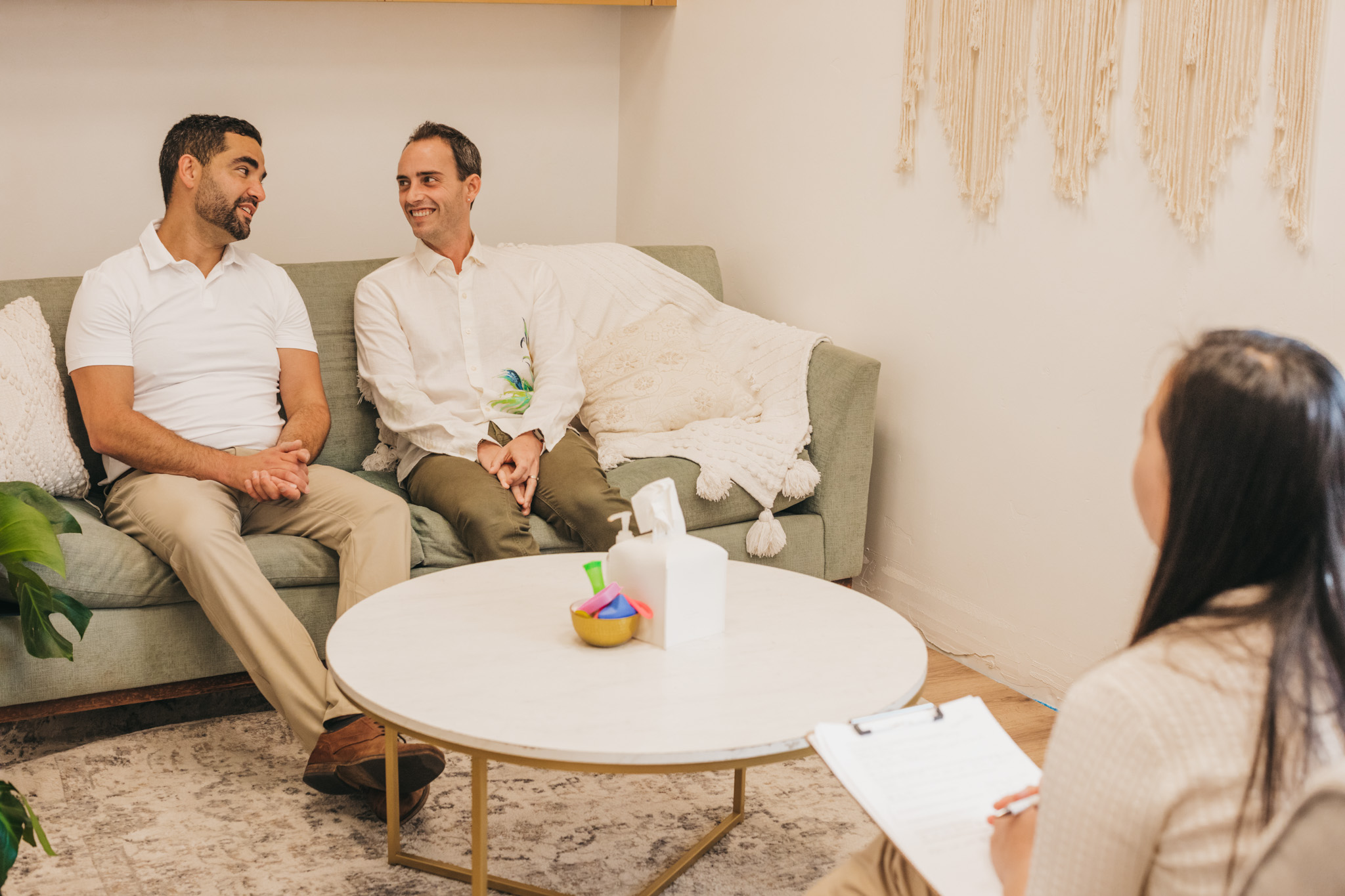 Couples therapy session imagery for services in San Luis Obispo